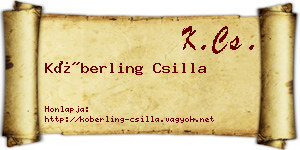 Köberling Csilla névjegykártya