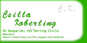 csilla koberling business card